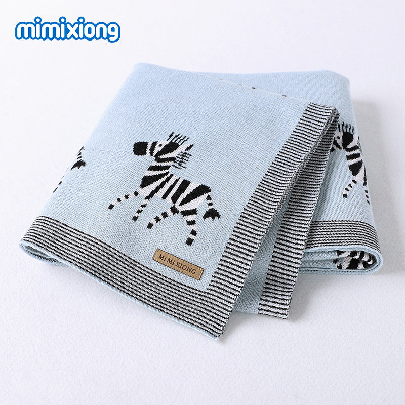 ins hot sale baby blanket cartoon jacquard blanket for baby baby quilt