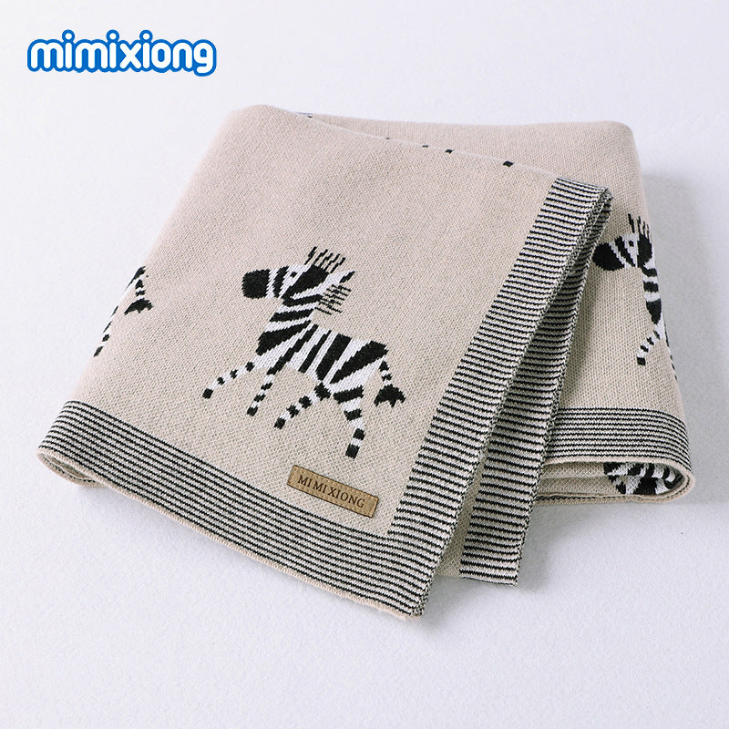 ins hot sale baby blanket cartoon jacquard blanket for baby baby quilt