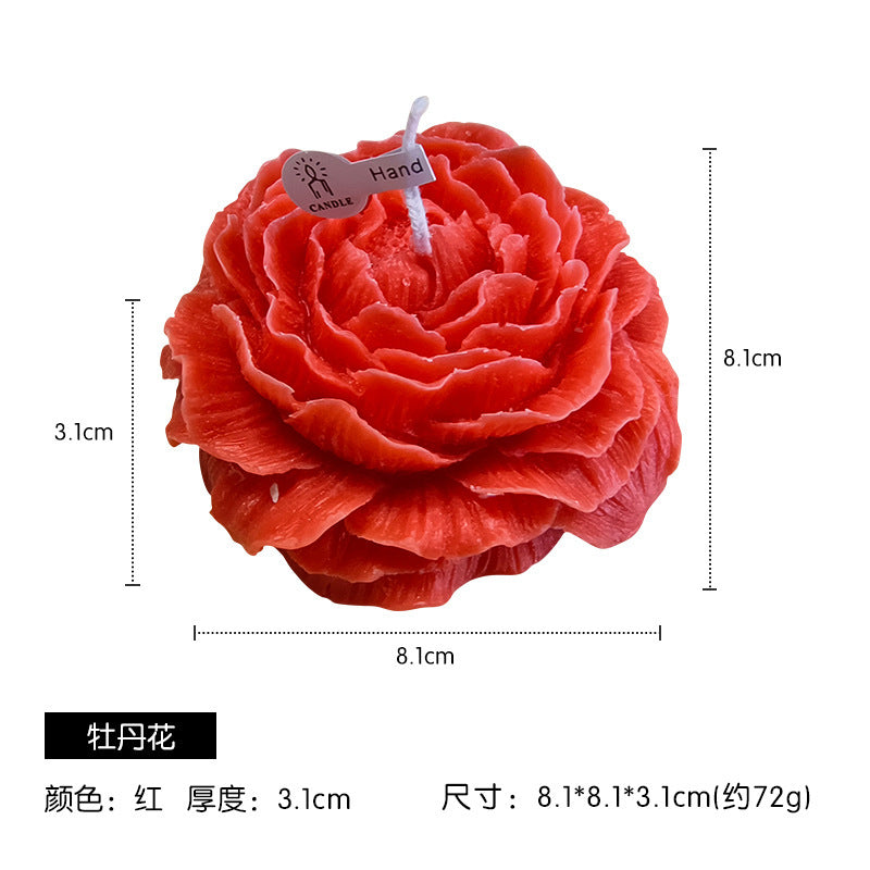 Peony Flower Scented Candle Mother's Day Gift Atmosphere Ornaments Souvenir Flower Scented Candle Wholesale